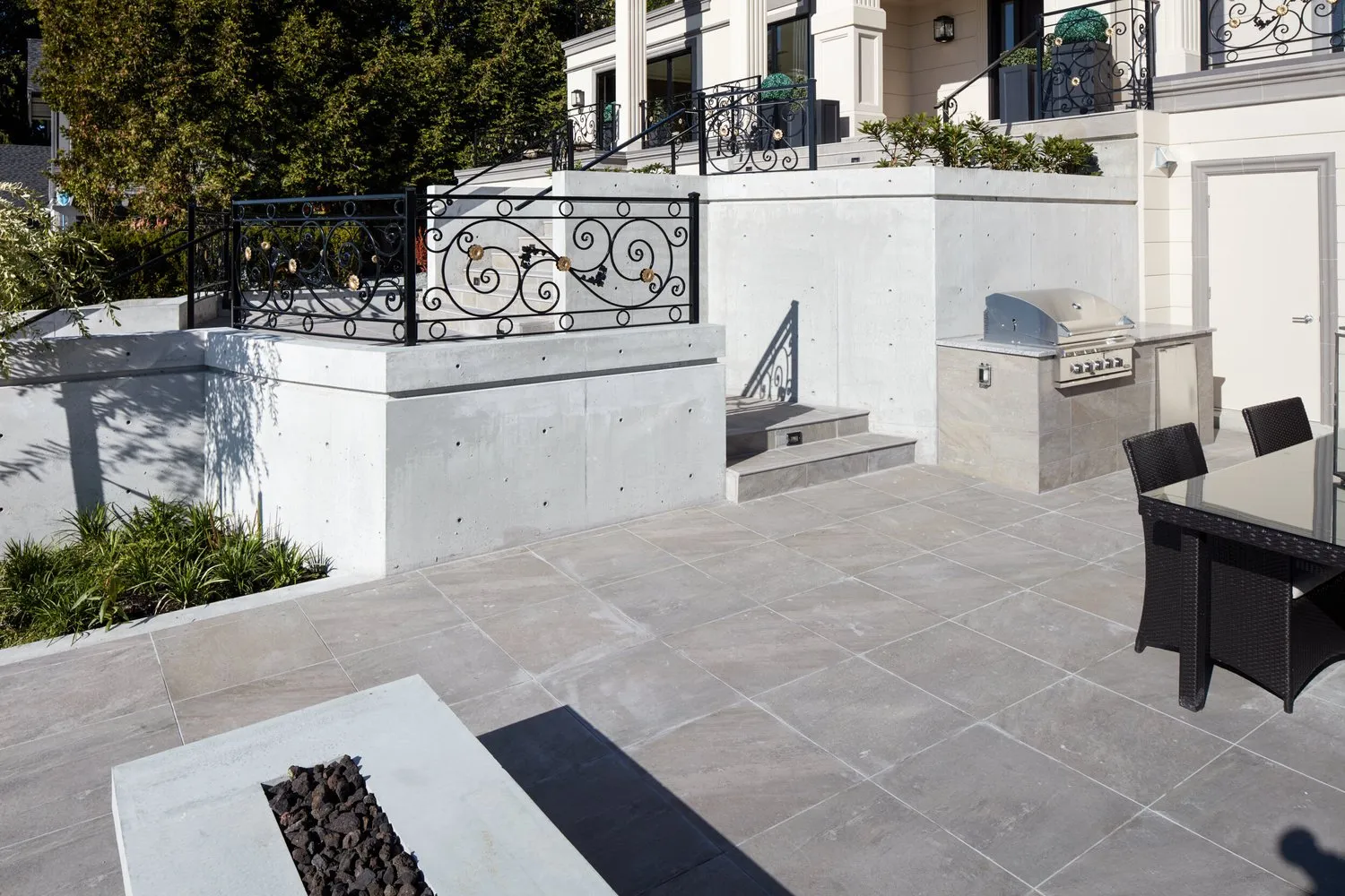 Architectural concrete stair detail, British Properties, West Vancouver