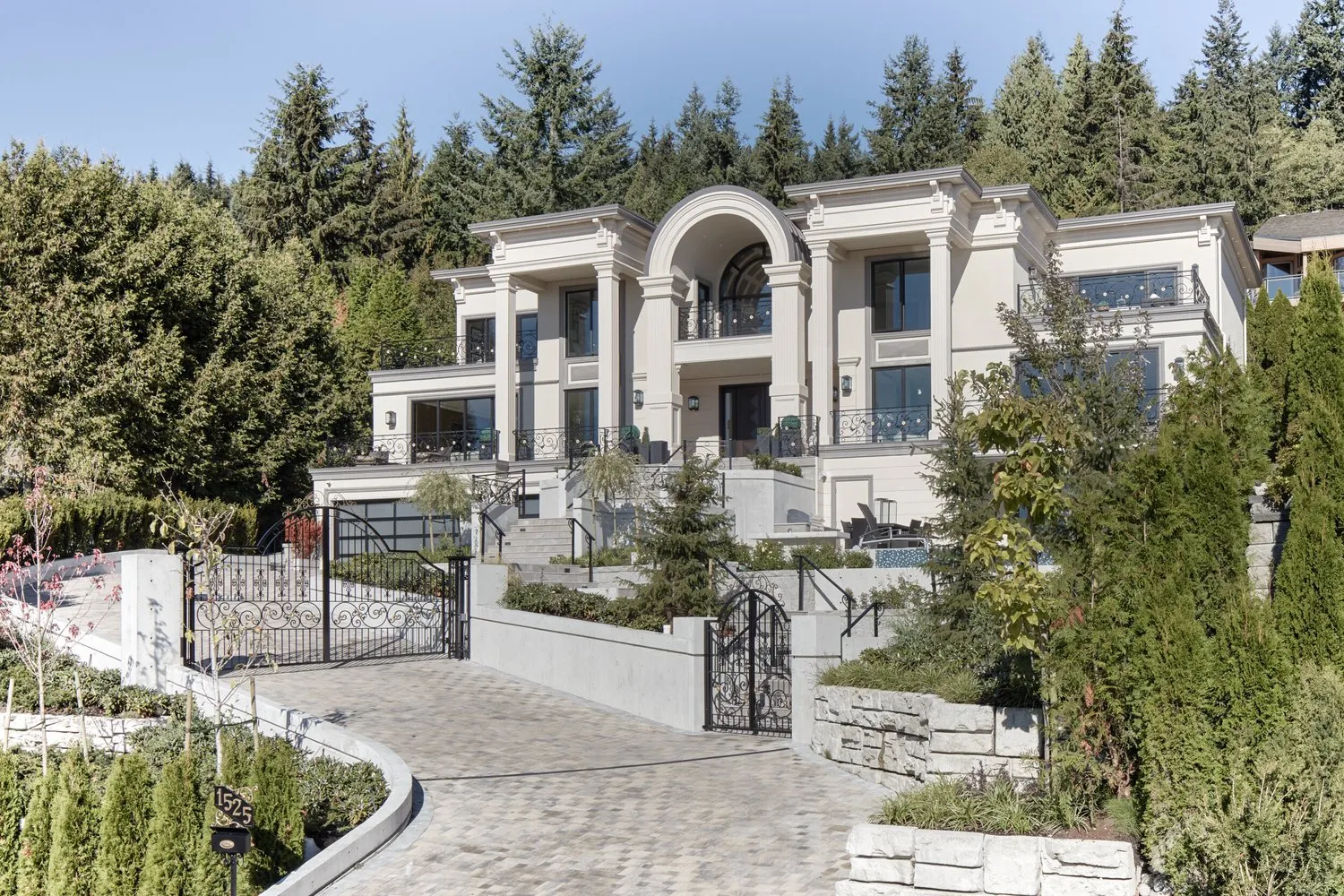 Finished concrete stairs and approach, British Properties, West Vancouver