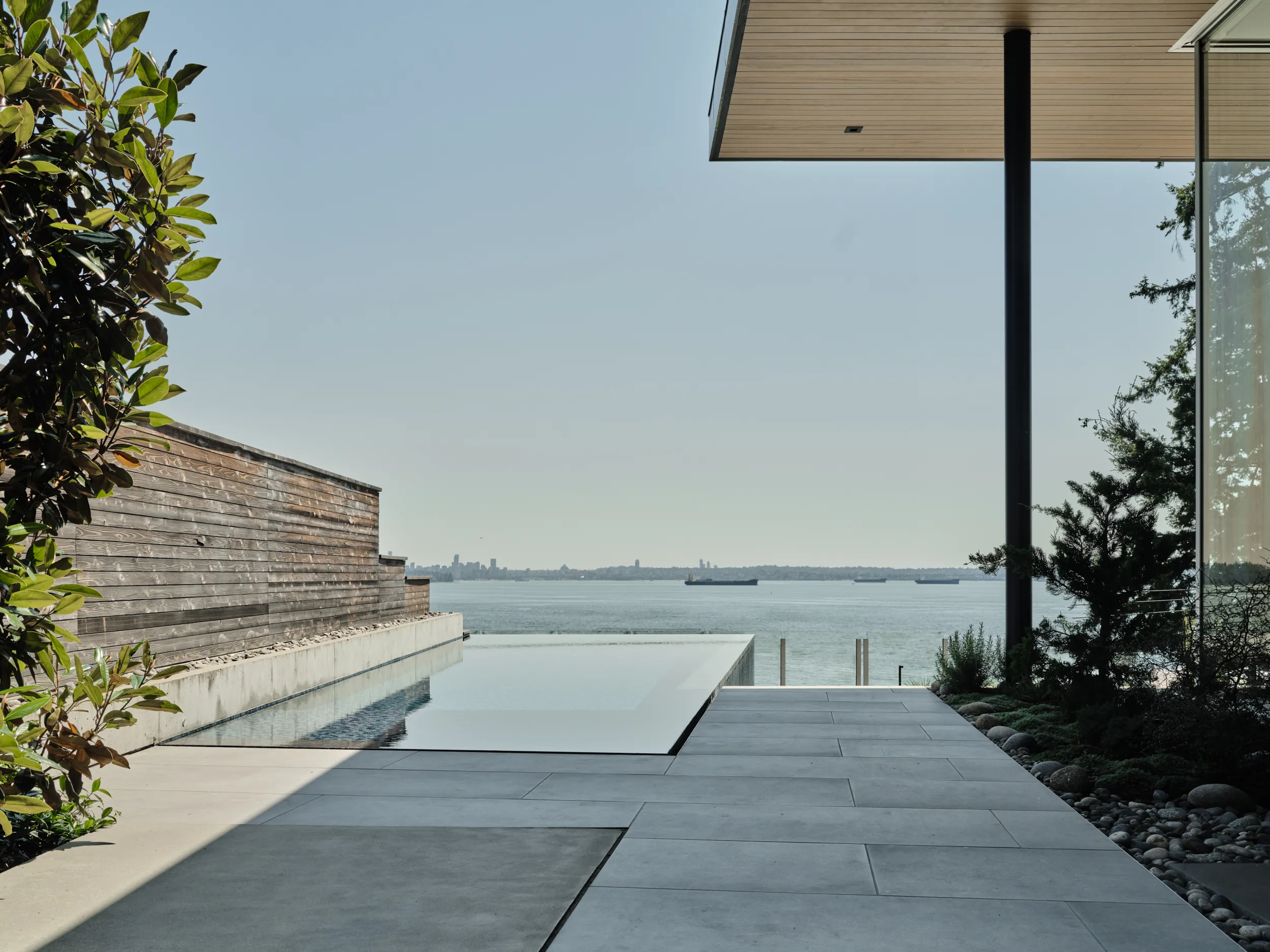 Concrete finish and decking detail, Marine project