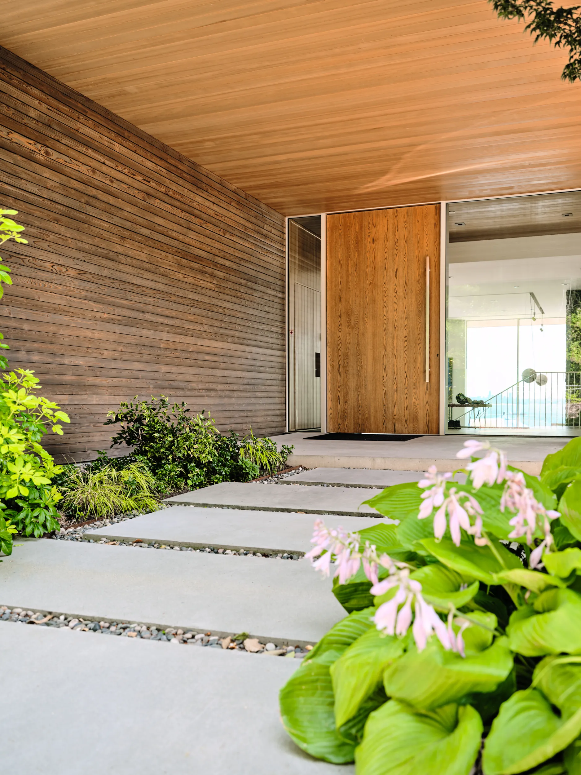 Garden gazebo and pool at Marine, West Vancouver