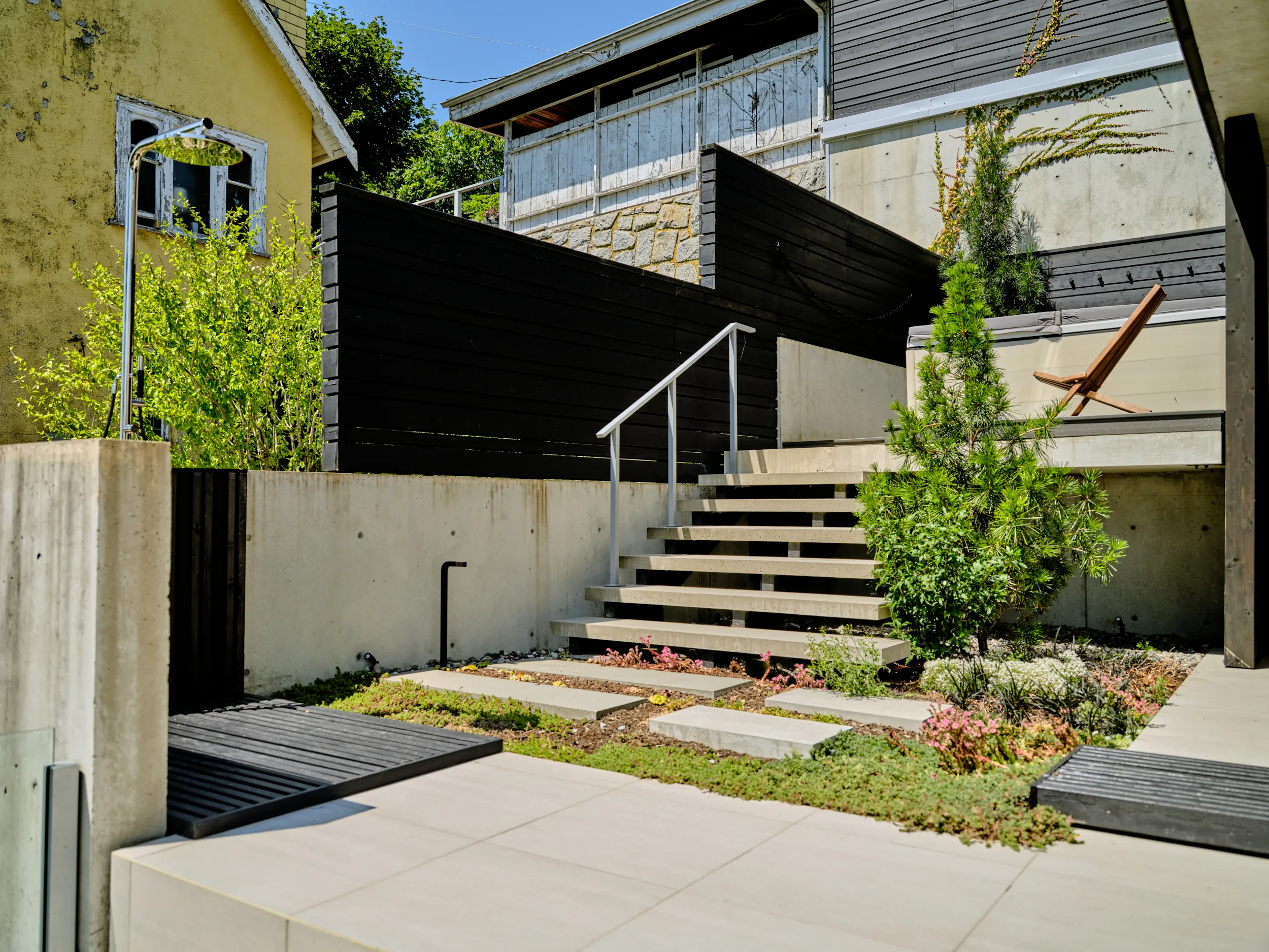 Concrete pool deck and surround, Marine, West Vancouver