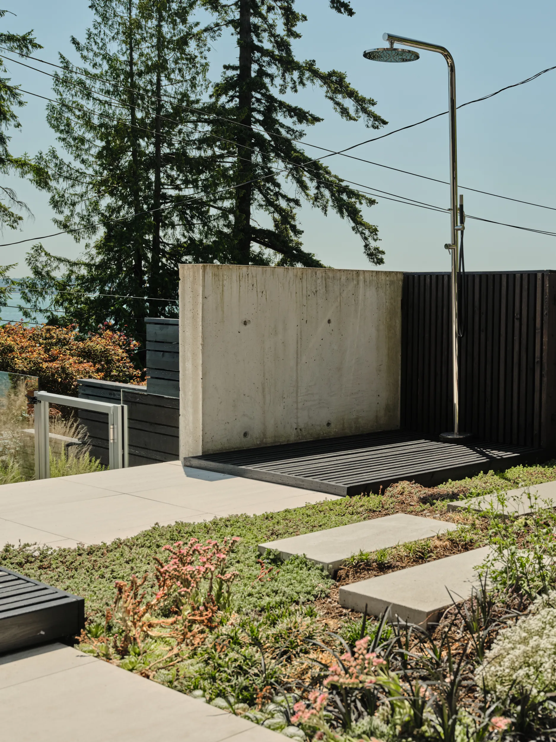 Hot tub and concrete surround, Marine, West Vancouver